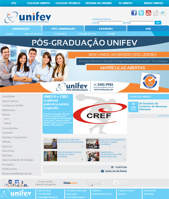 Unifev Lan A Novo Site Neste Dia Unifev