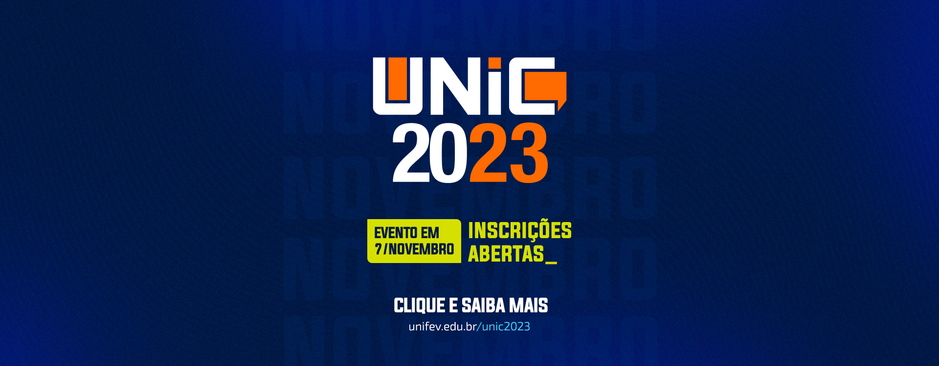 Inscrições UNIC 2023